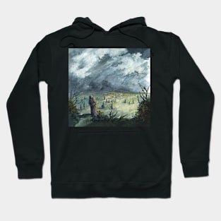 before the storm - traditional watercolor painting Hoodie